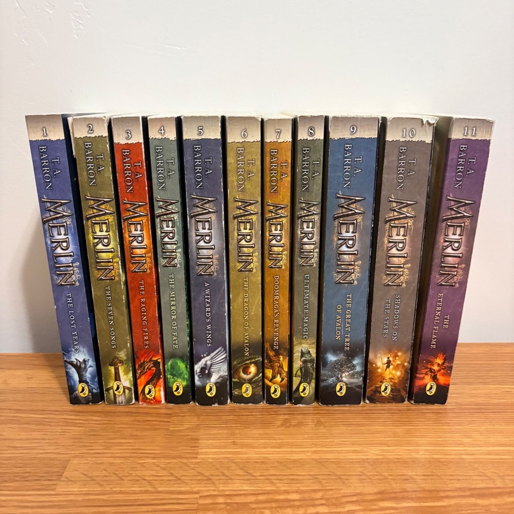 Merlin Volumes 1-11 TA Barron English Book Paperback Used Complete Series